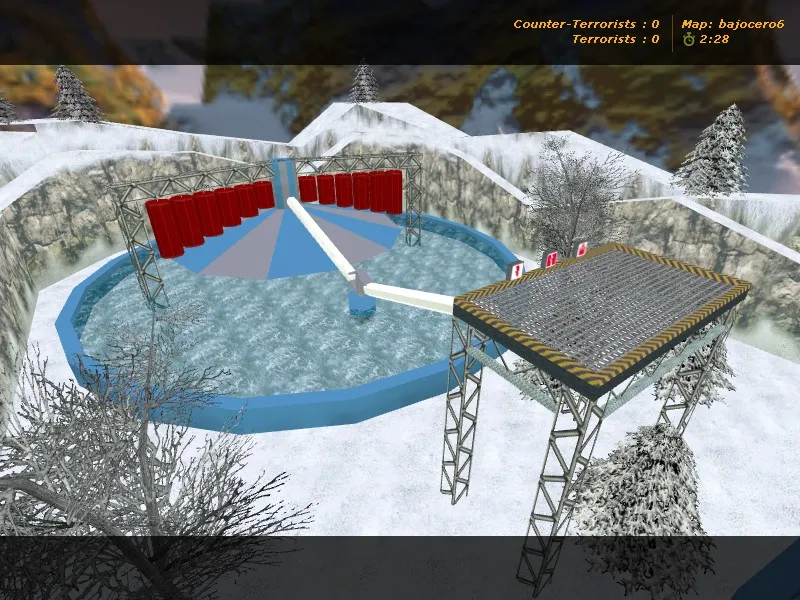 deathrun_bajocero для CS 1.6: точки, раунды и боты, .nav, оптимизация и настройка карты — скриншот 1