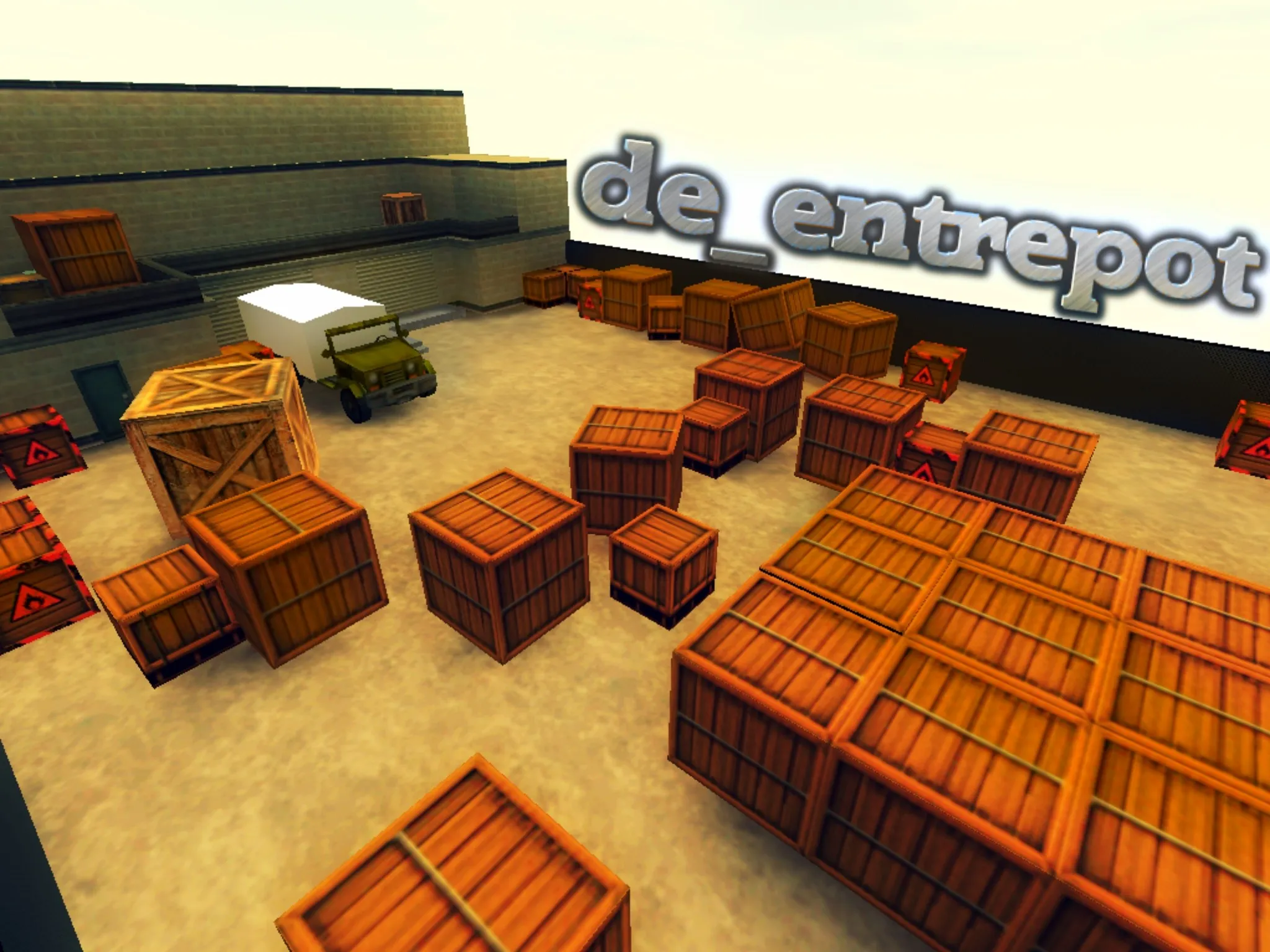 Скачать Карта de_entrepot для CS 1.6: баланс сторон, тактика, bоты .nav, оптимизация wpoly/epoly - Скриншот