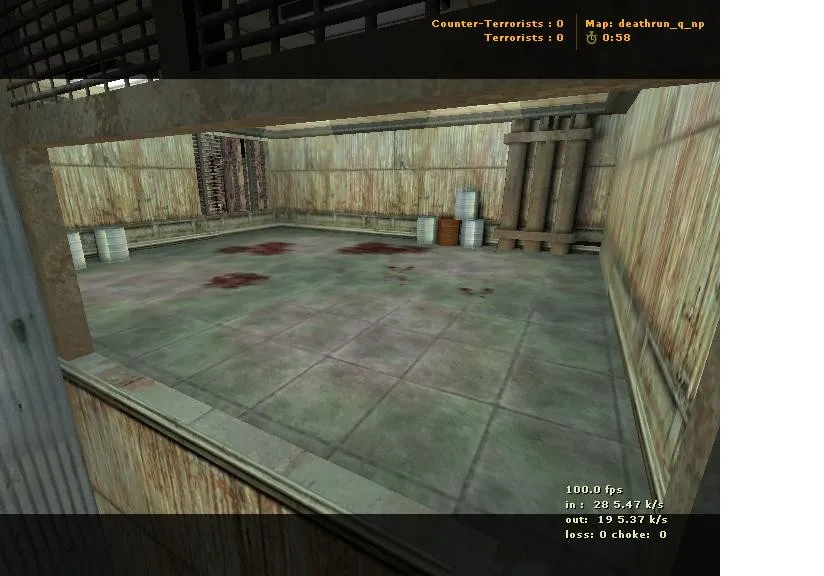 Скачать deathrun_q_np для CS 1.6: карта deathrun, тактика за терр и CT, точки, .nav, оптимизация - Скриншот