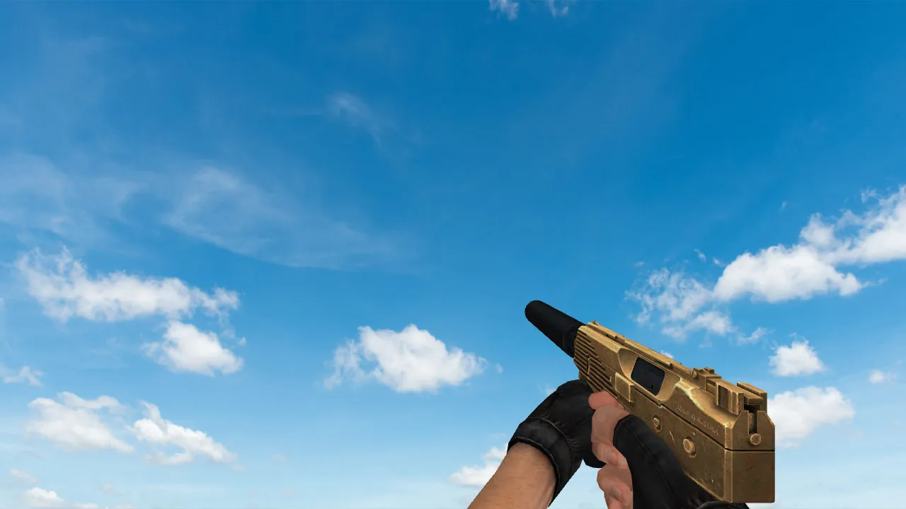 Пак моделей оружия Golden Weapon Pack для CS 1.6: v_, p_, w_ модели, звуки, анимация осмотра и настройки качества текстур — скриншот 26