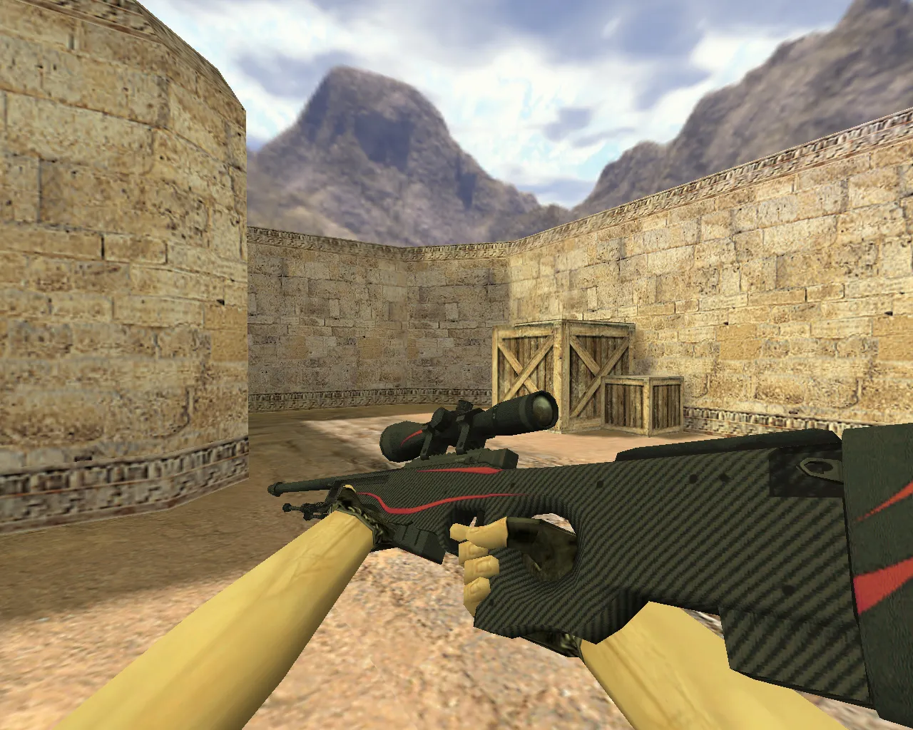 Скачать Модель AWP Красная линия для CS 1.6 – качественные текстуры и анимация - Скриншот
