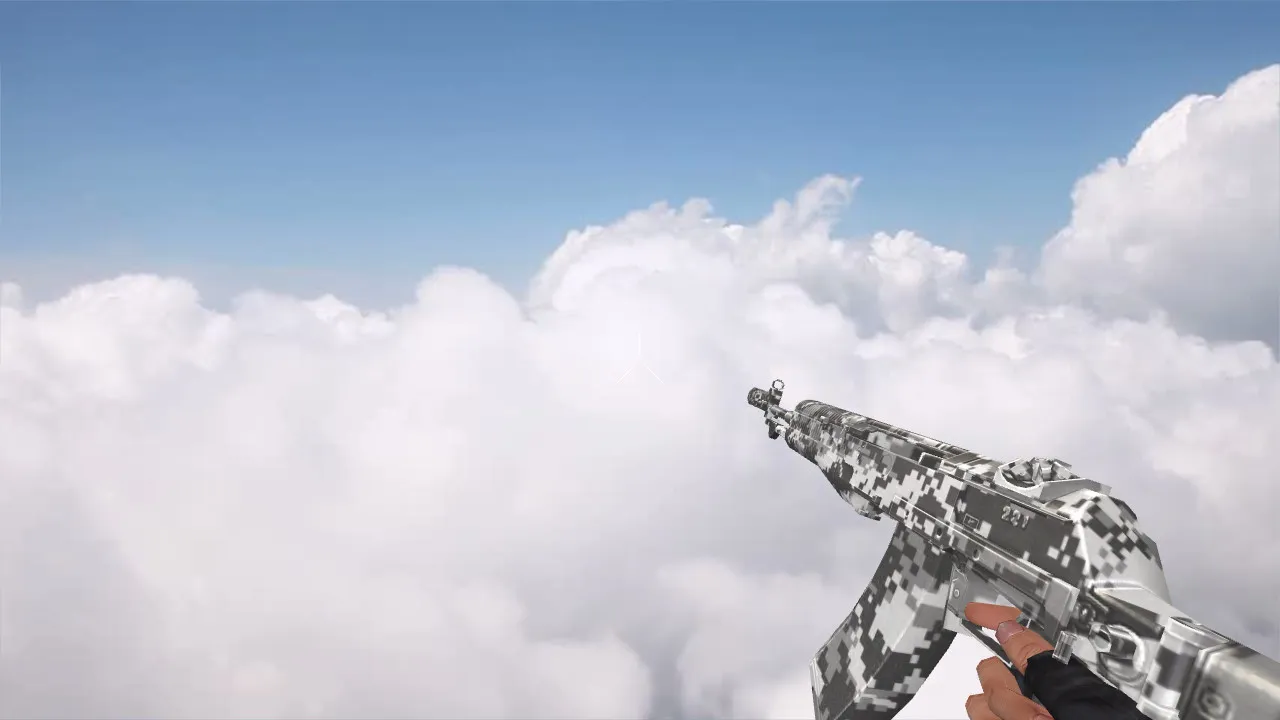 Скачать Модель v_ «AN-94 Digital Snow» для CS 1.6: p_ и w_ модели, звуки, анимация осмотра, текстуры - Скриншот