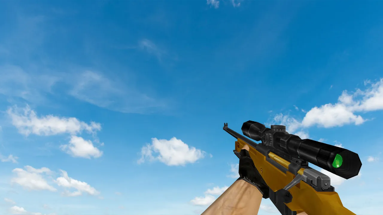 Скачать Пак моделей оружия «Gold Weapons Pack V3» для CS 1.6: v_ p_ w_ модели, звуки, анимация осмотра - Скриншот
