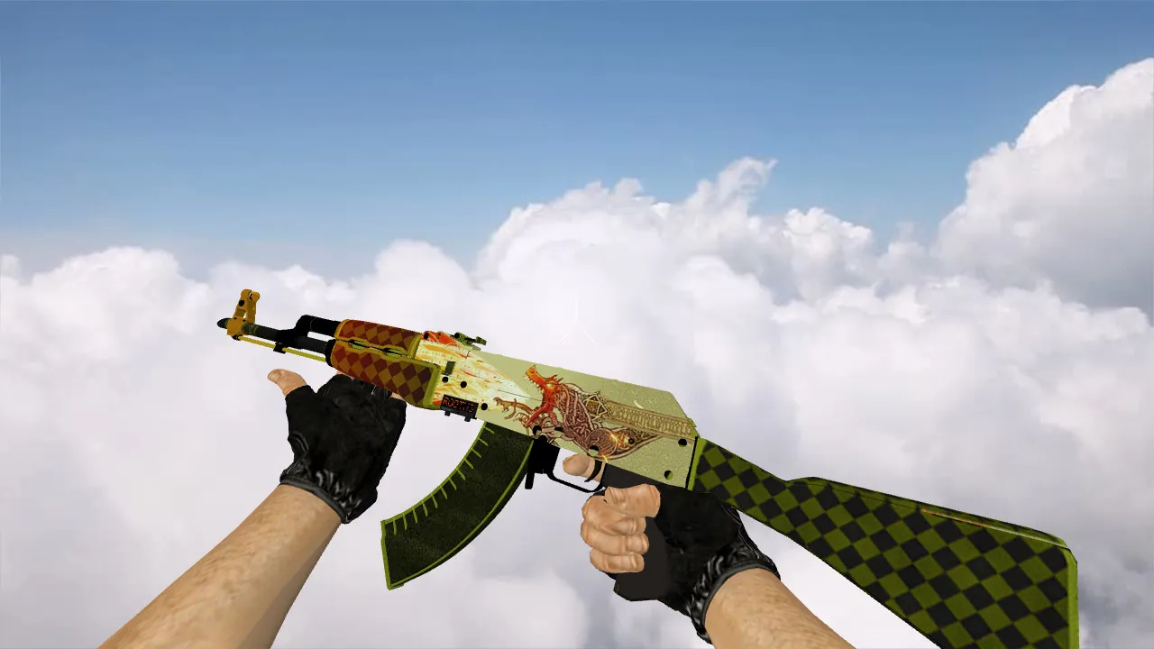 Скачать Модель AK-47 Dragon Lore для CS 1.6 - Качество и детали - Скриншот