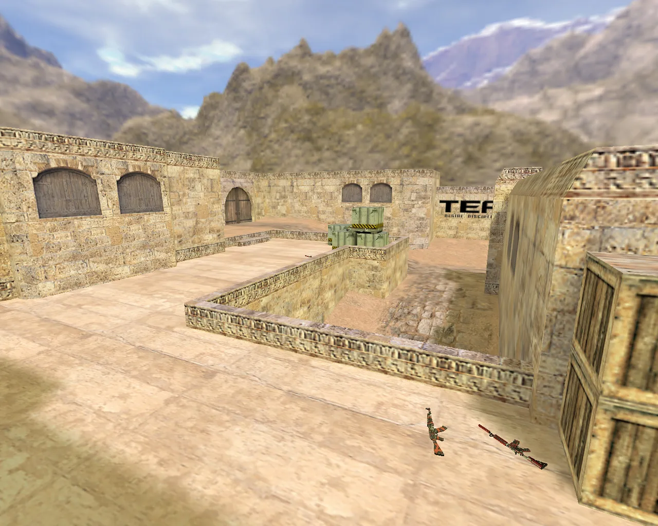 Скачать Карта 3d_aim_dust2 для CS 1.6: прицеливание, тренировка хедов и отработка спрея - Скриншот
