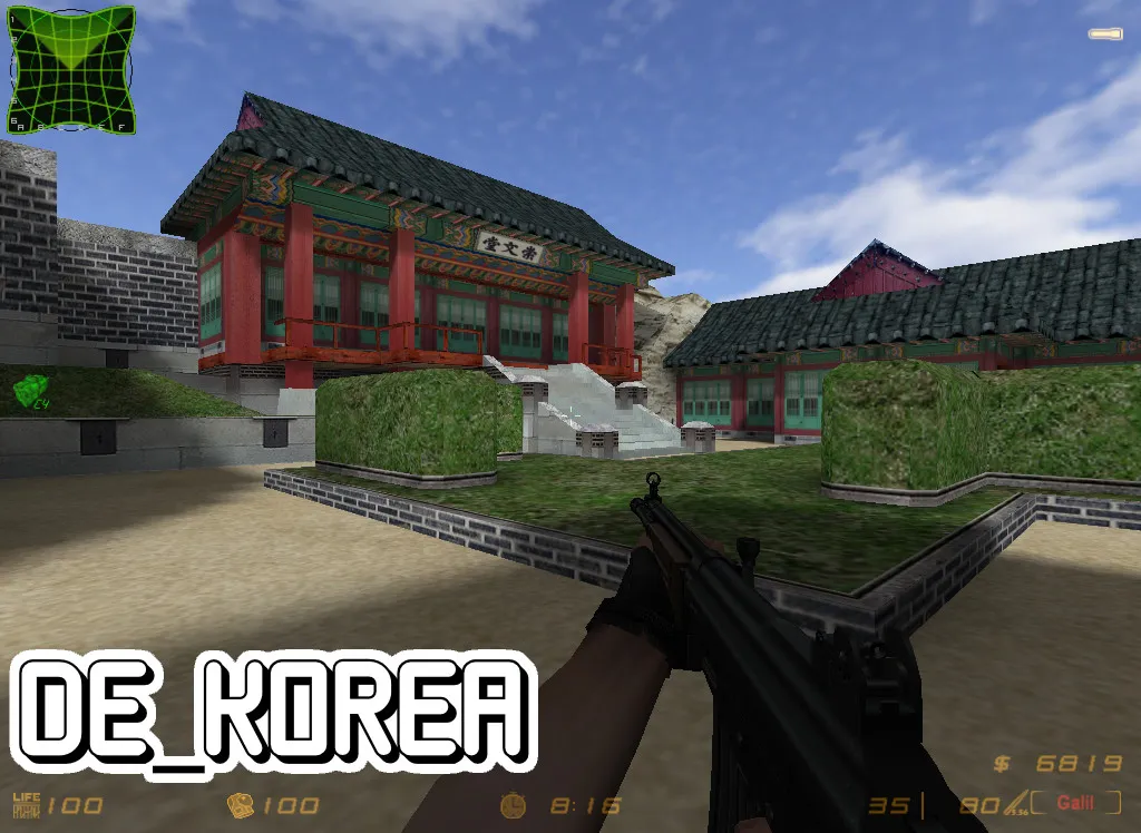Карта de_korea для CS 1.6: Тактический геймплей и баланс сторон — скриншот 10