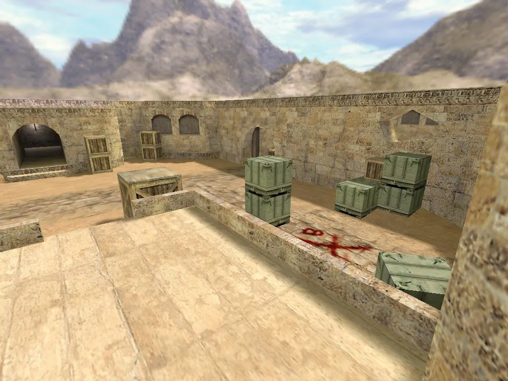 Скачать Карта lethal_de_dust2_mirror для CS 1.6 - Погрузитесь в тактические бои - Скриншот