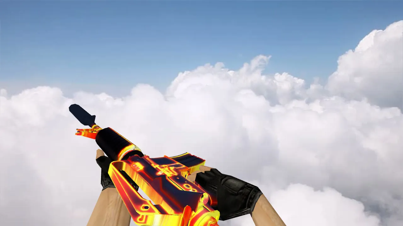 Скачать Модель M4A1 «Жар» для CS 1.6: v_, p_, w_ файлы, звук, анимация осмотра и качество текстур - Скриншот