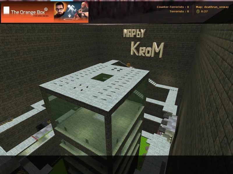 deathrun_onway для CS 1.6: карта deathrun, раунды, ловушки и тактика для CT и T — скриншот 3