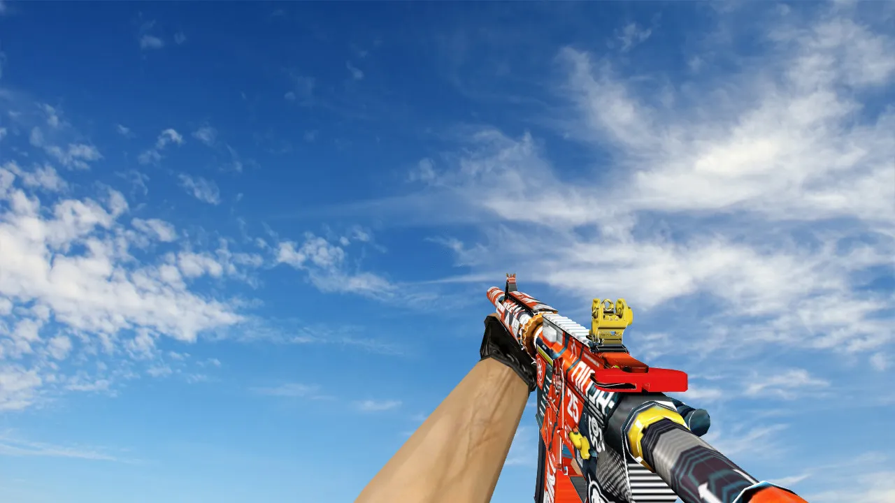 Скачать Модель M4A1 для CS 1.6: v_m4a4, p_m4a4 и w_m4a4 «Кровавый спорт» — звуки, анимация осмотра, текстуры - Скриншот