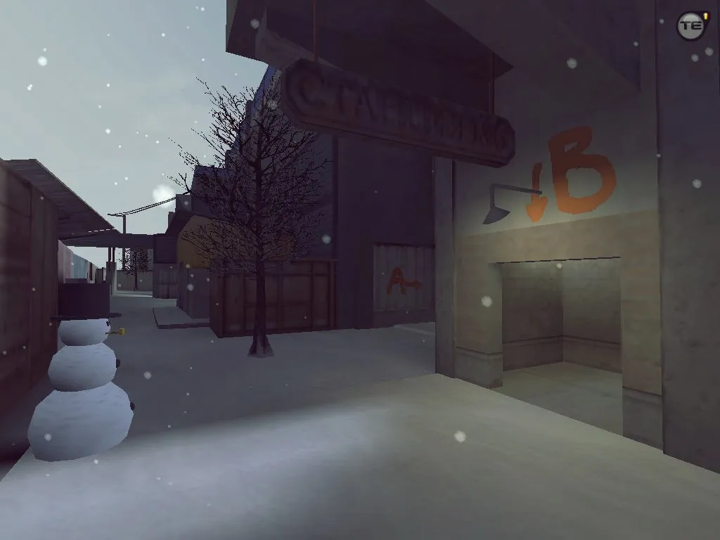 Скачать Карта css_trainwinter_go для CS 1.6: баланс сторон, точки, .nav для ботов и оптимизация wpoly/epoly - Скриншот