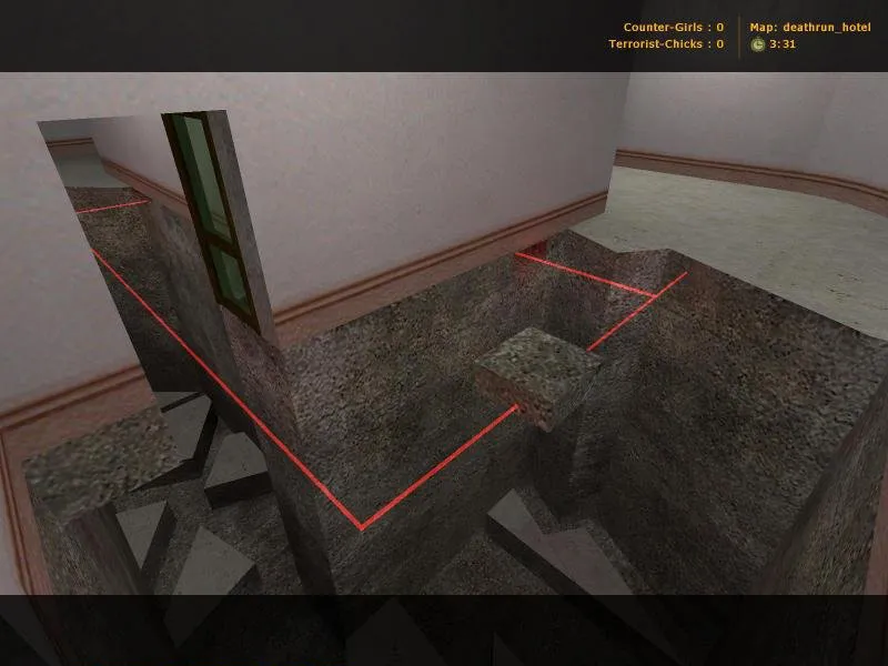 Скачать deathrun_hotel для CS 1.6: карта для трюков, ловушек и раундов deathrun - Скриншот