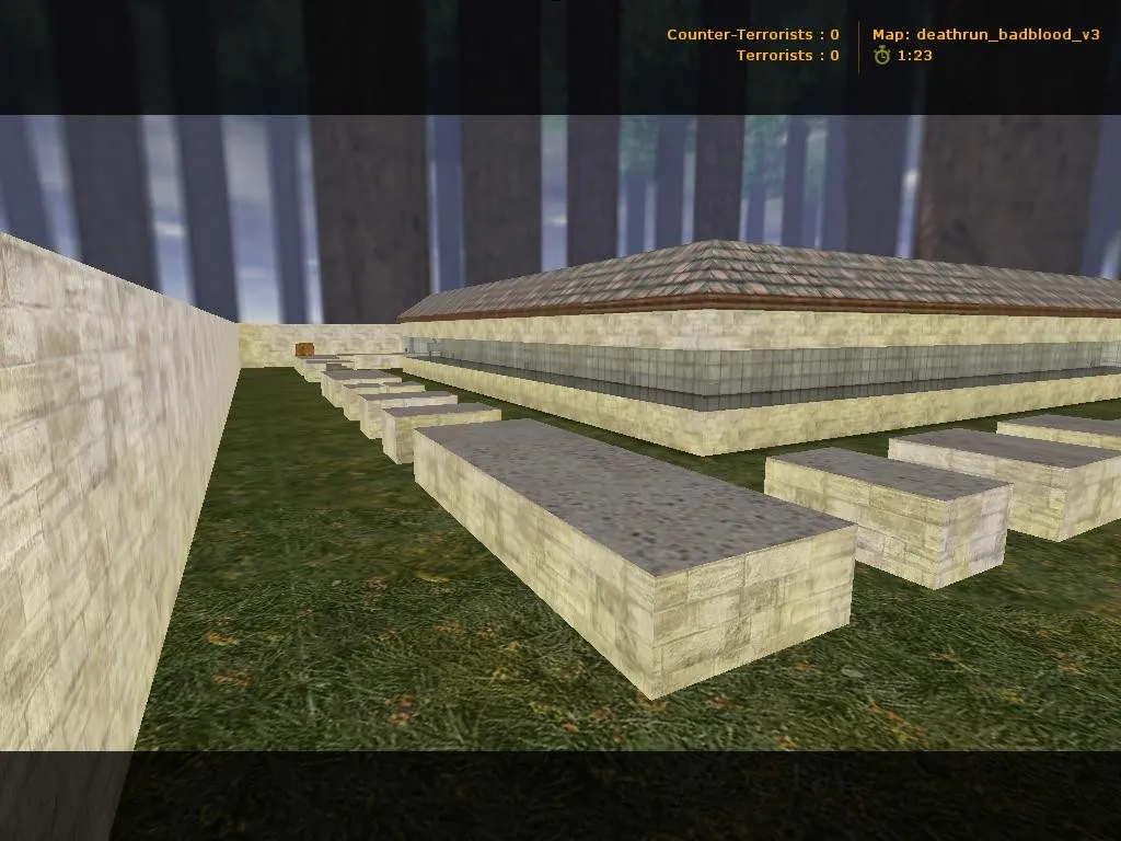Скачать deathrun_badblood_v3 для CS 1.6: тактики, точки, .nav и оптимизация карты - Скриншот
