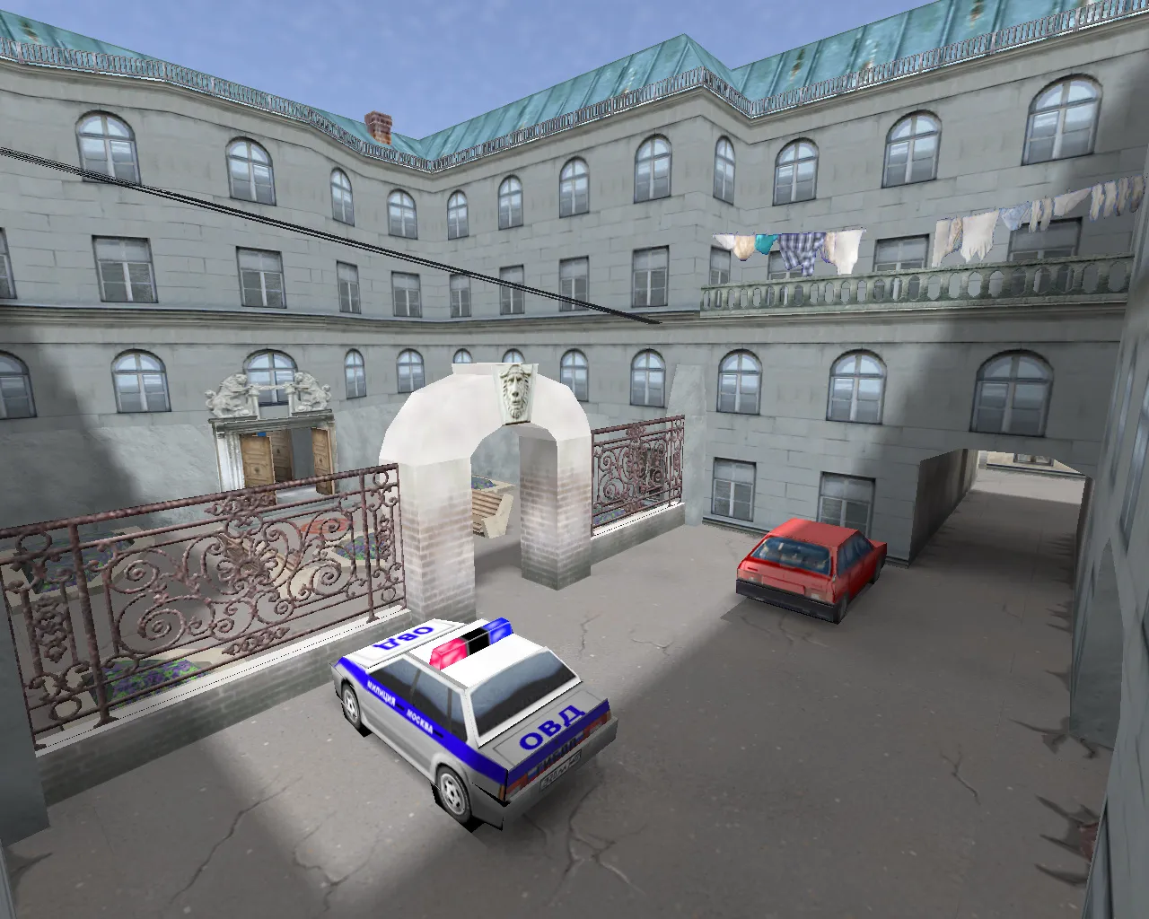Скачать Карта de_dvor для CS 1.6: точки, маршруты, баланс сторон, оптимизация и .nav для ботов - Скриншот