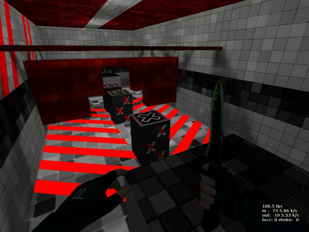 deathrun_nored для CS 1.6: тактика за терр/контр, точки, боты и оптимизация карты — скриншот 4
