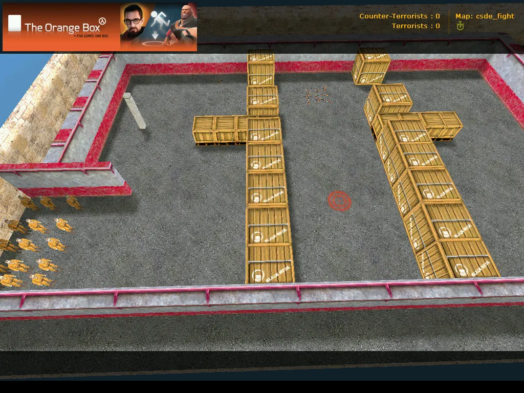 Скачать csde_fight карта для CS 1.6: тактика CT/T, точки, .nav и оптимизация wpoly/epoly - Скриншот