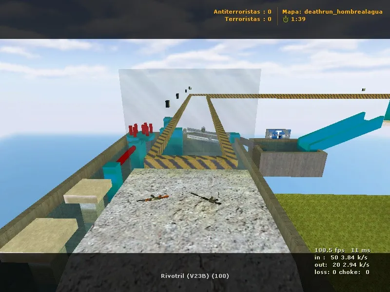 Скачать deathrun_hombrealagua для CS 1.6: тактика, точки, bots .nav и оптимизация wpoly/epoly - Скриншот