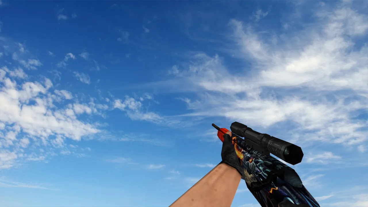 Скачать Модель «Default Scout «Пламя дракона»» для CS 1.6 - Скриншот
