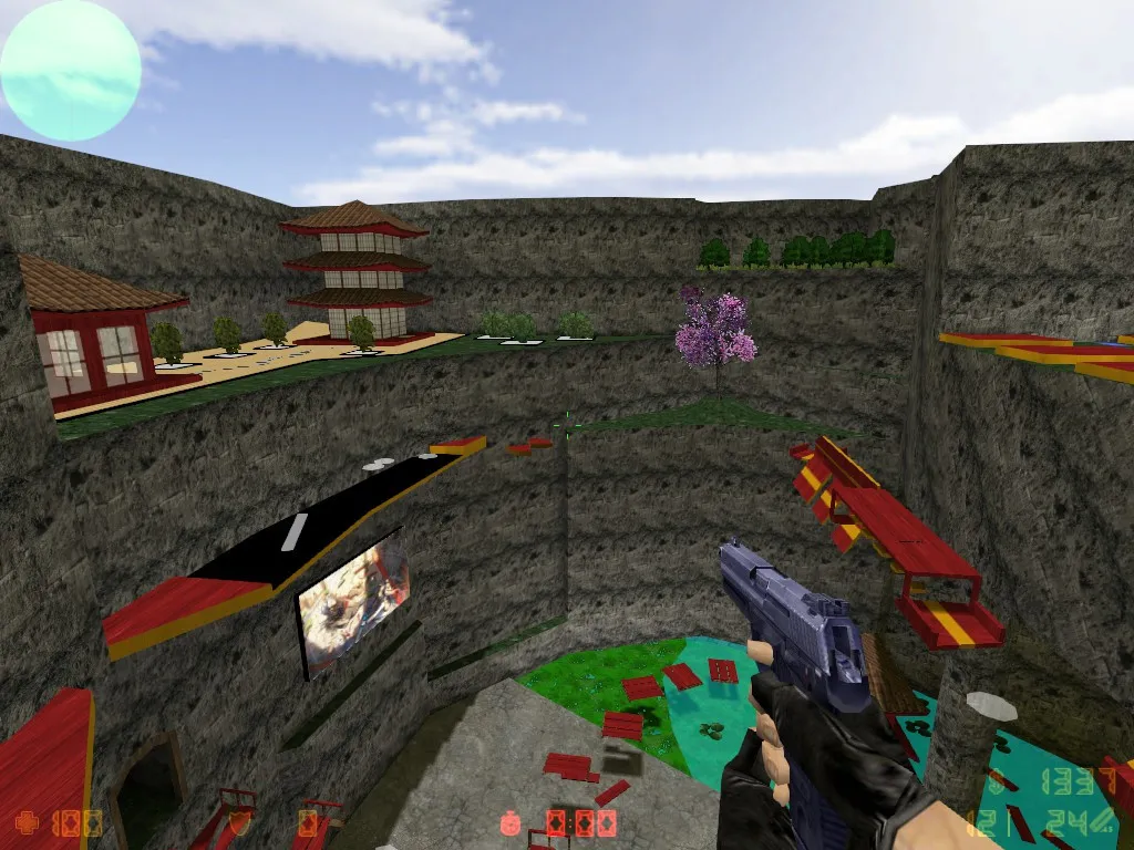 Скачать deathrun_knwa для CS 1.6: карта deathrun, раунды за терр и за спецов, раскидка точек и .nav для ботов - Скриншот