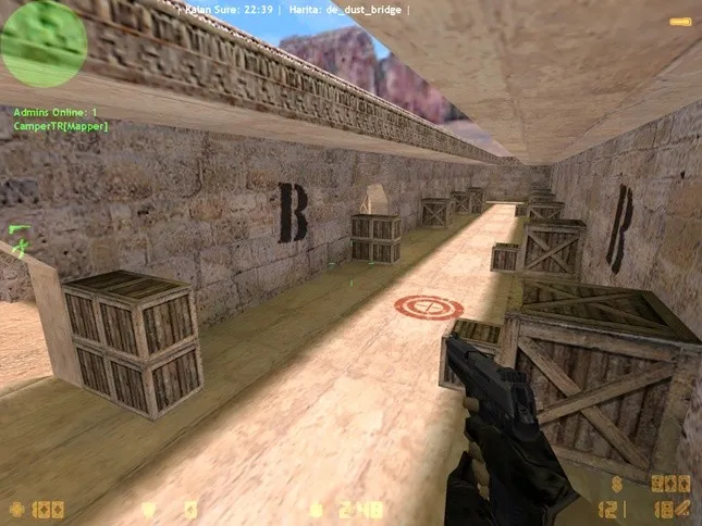 Скачать de_dust_bridge для CS 1.6: тактика за терр и кт, точки, .nav и оптимизация карты - Скриншот