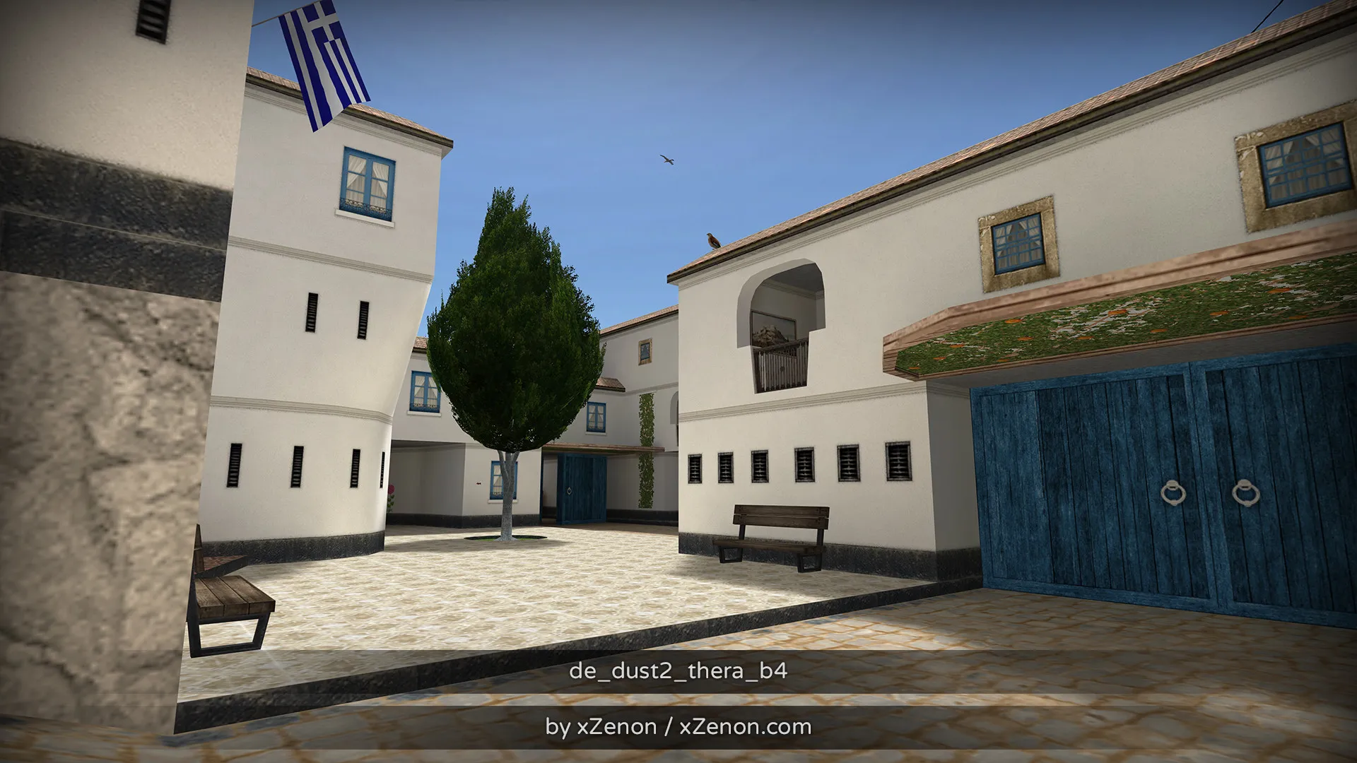 Карта de_dust2_thera_b3 для CS 1.6: тактика за CT и T, точки, маршруты, боты (.nav), оптимизация — скриншот 17