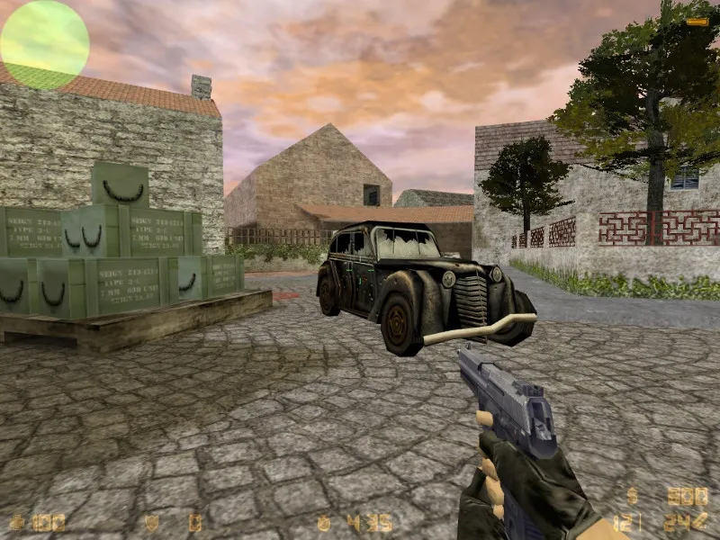 Скачать Карта de_carentan для CS 1.6: тактики за CT и T, точки контроля, оптимизация wpoly/epoly, .nav для ботов - Скриншот