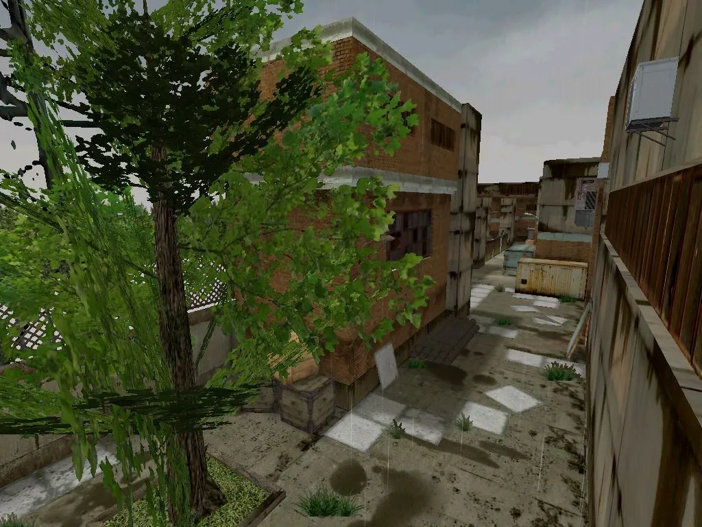 Карта de_rain для CS 1.6 - Тактические возможности и баланс сторон — скриншот 4