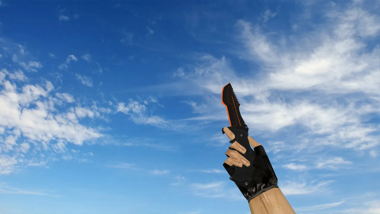 Скачать Модель «Huntsman Knife Lavale» v_ p_ w_ для CS 1.6: звуки, анимация осмотра, текстуры и настройка - Скриншот