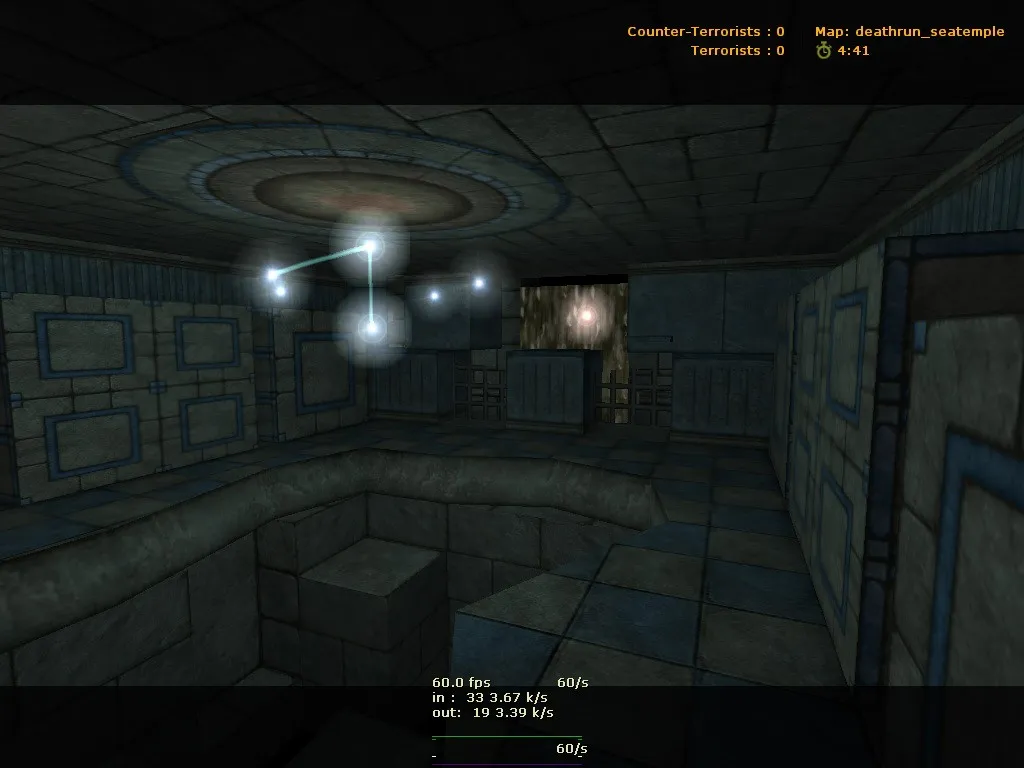 Скачать deathrun_seatemple для CS 1.6: карта Deathrun, точки за T/CT, .nav для ботов и оптимизация - Скриншот