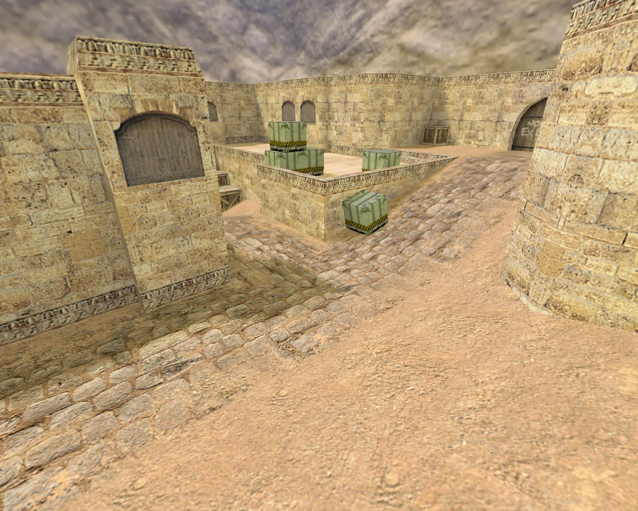 Скачать de_dust2_2x2 — DE карта для CS 1.6: точки, раунды, .nav и оптимизация wpoly/epoly - Скриншот