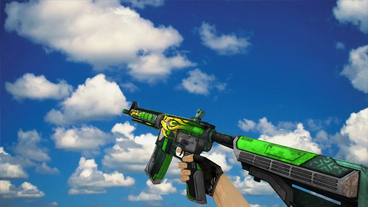 Скачать Модель M4A4 Jalapeno v_ п_ w_ для CS 1.6: звуки, анимация осмотра, текстуры и точная модель - Скриншот
