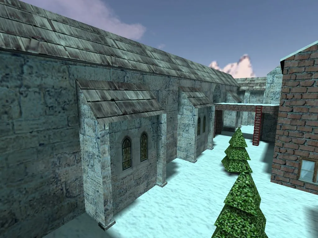 Скачать Карта de_december для CS 1.6: точки, баланс сторон, оптимизация wpoly/epoly и .nav для ботов - Скриншот