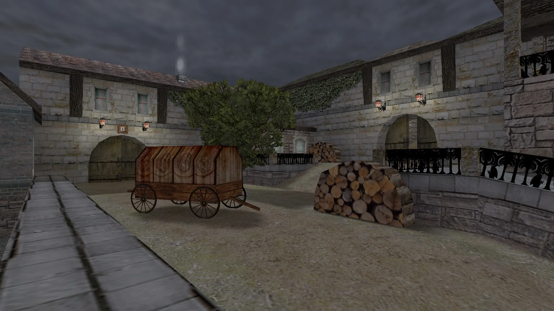 Карта de_medieval для CS 1.6 - Тактическое сражение в средневековых декорациях — скриншот 3