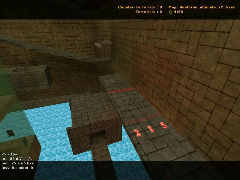 Скачать deathrun_ultimate_v2_fixed для CS 1.6: карта Deathrun, точки, баланс, .nav и оптимизация - Скриншот