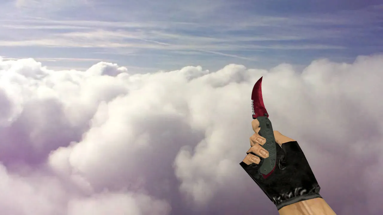 Модель складного ножа «Рубин» v_knife для CS 1.6: звуки, анимация осмотра, качество текстур — скриншот 1