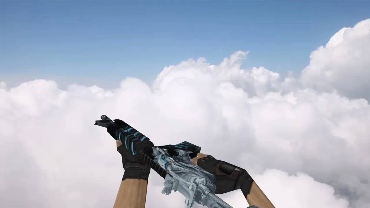 Скачать Модель v_ / p_ / w_ M4A4 Snowstorm для CS 1.6: звуки, анимация осмотра, текстуры - Скриншот