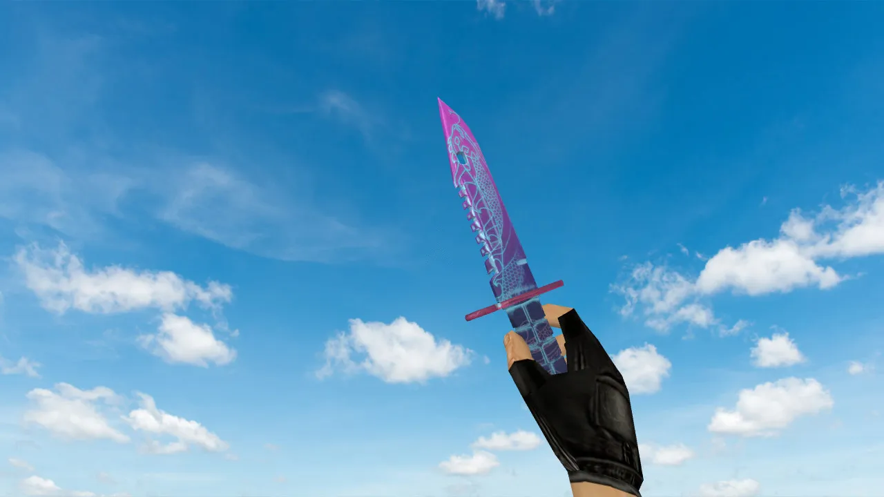 Скачать Модель ножа v_m9bayonet kumicho dragonfish для CS 1.6: p_, w_ звуки, анимация осмотра и текстуры - Скриншот