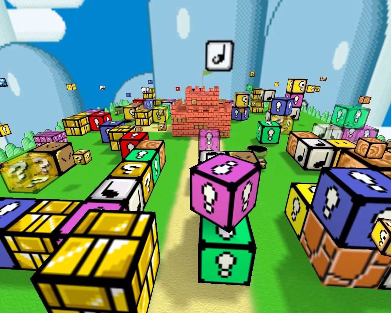Скачать fy_marioblocks2 карта для CS 1.6: точки, раунды, .nav для ботов и оптимизация - Скриншот