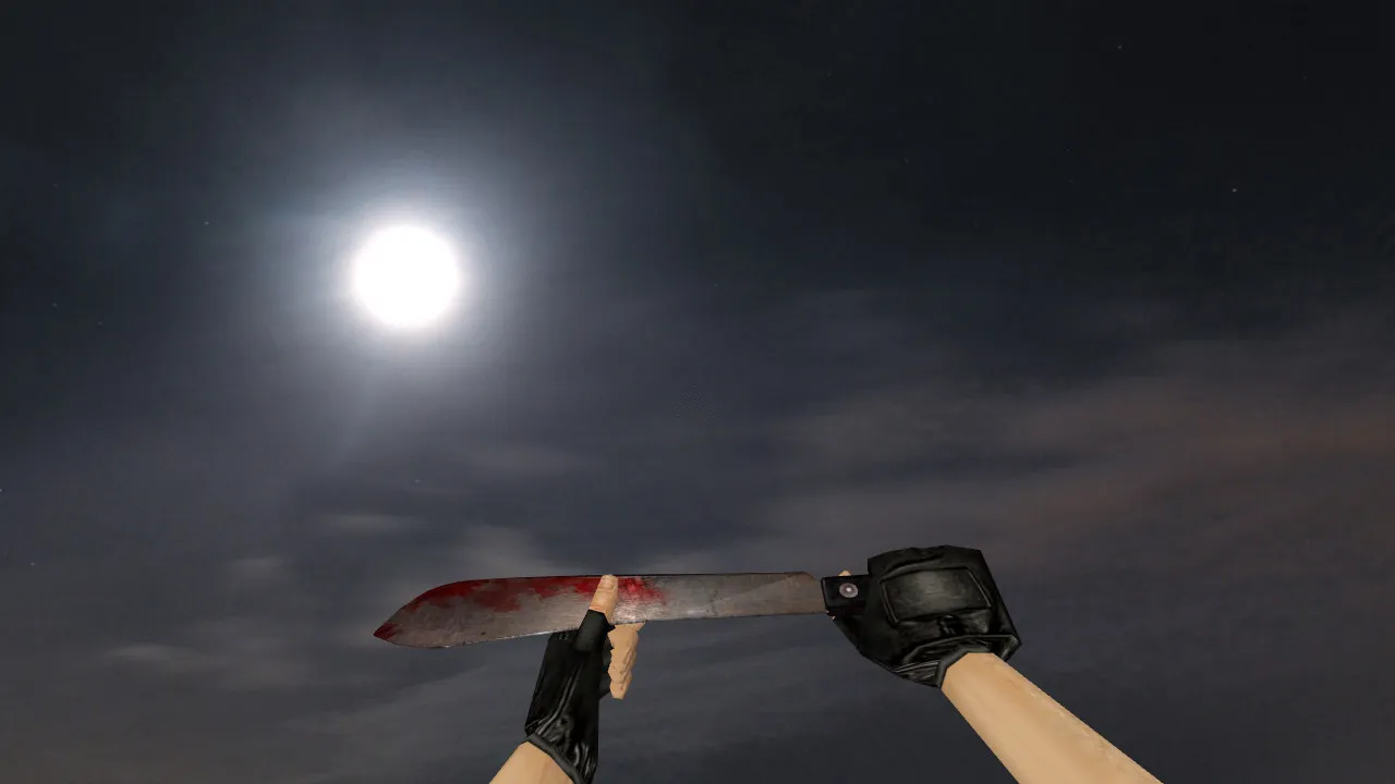 Скачать Модель «KFUS Machete» для CS 1.6: ножи v_, p_, w_ с анимацией осмотра и звуками - Скриншот