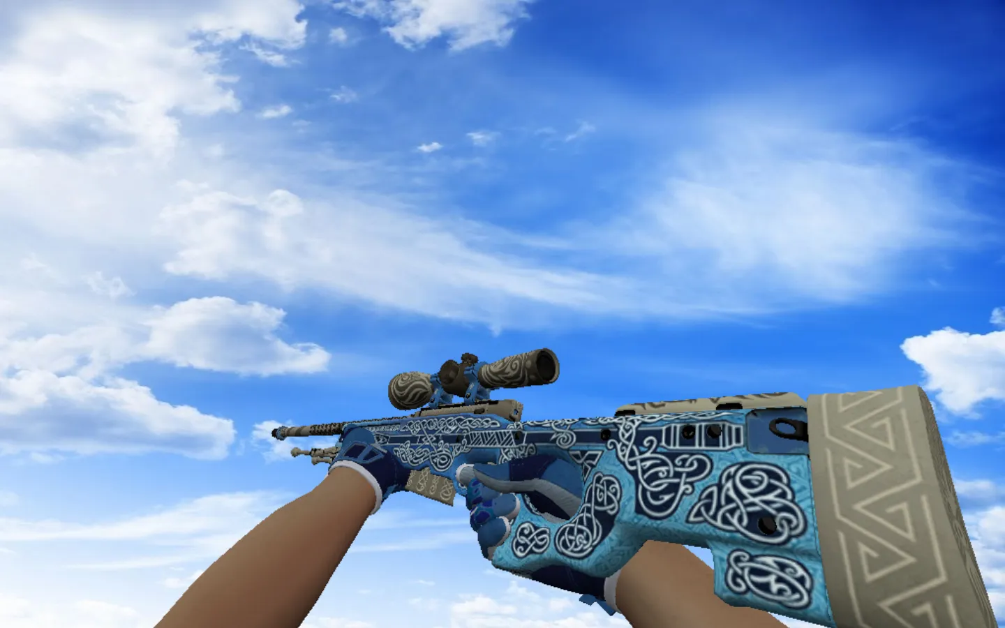 Скачать Модель «AWP | Гунгнир + спортивные перчатки Амфибия» для CS 1.6 - Скриншот