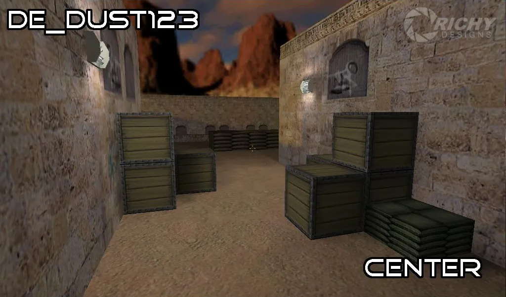Скачать de_dust123 — карта для CS 1.6: тактики за CT и T, точки контроля, .nav и оптимизация wpoly/epoly - Скриншот