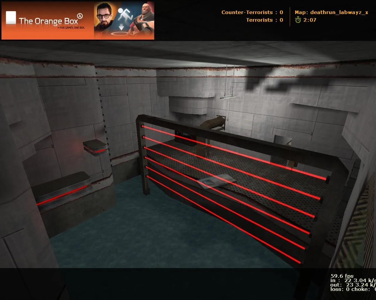 Скачать deathrun_labwayz_x для CS 1.6: карта Deathrun, точки за команду, .nav для ботов и оптимизация - Скриншот