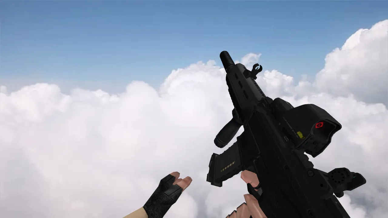 Скачать Модель v_m4a1 «Magpul Masada Hackage» для CS 1.6: p_ и w_ версии, анимация осмотра и звуки - Скриншот
