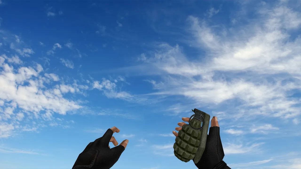 Скачать Модель «MKII Frag Nade» для CS 1.6: v_, p_, w_ гранаты, звук и анимация осмотра - Скриншот