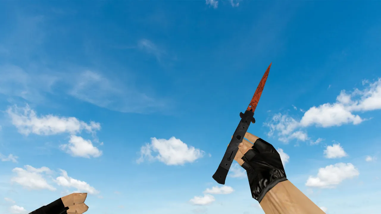 Скачать Модель «Стилет Knife «БАХ»» (v_, p_, w_) для CS 1.6: звуки, анимация осмотра, текстуры - Скриншот
