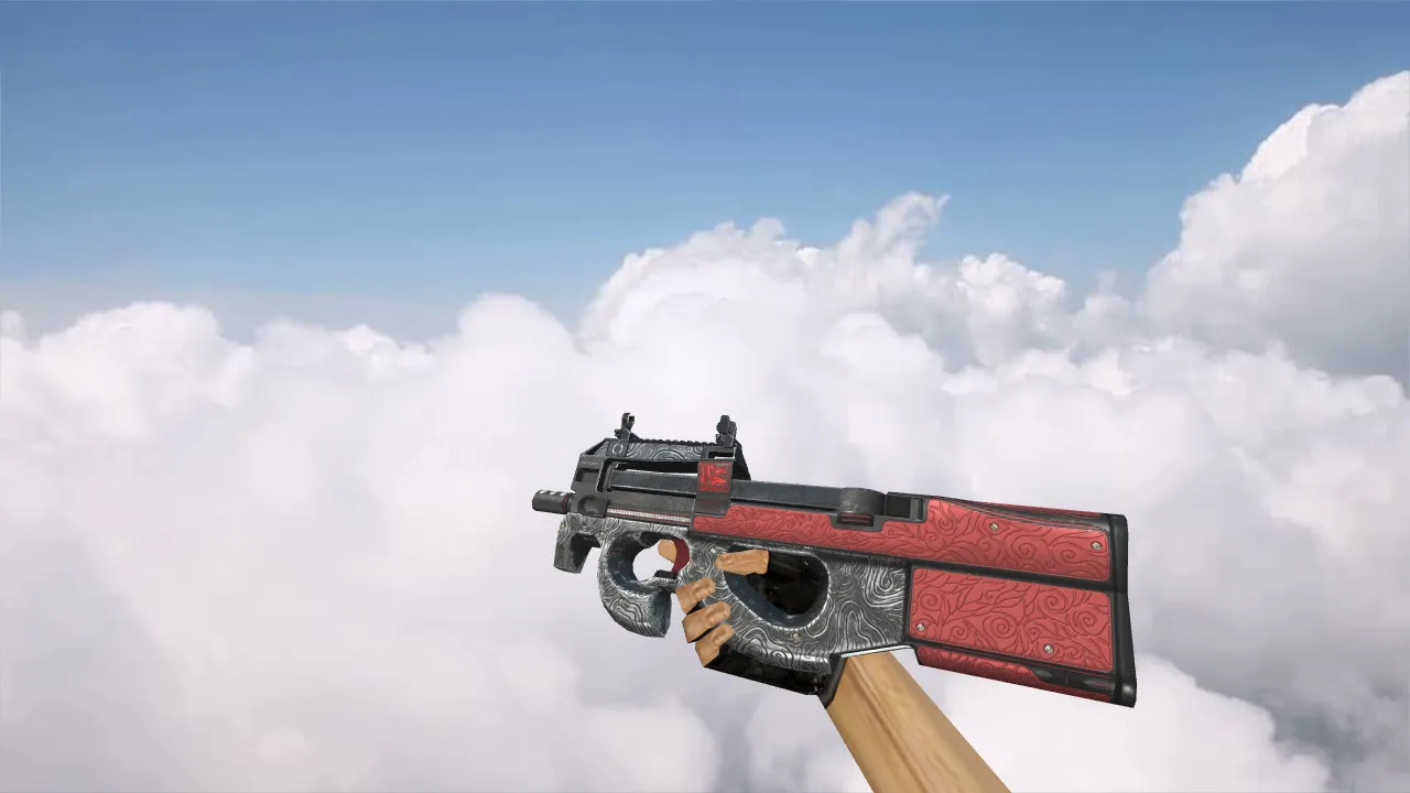 Скачать Модель P90 Bark Beetle Red для CS 1.6 - Оружие с уникальным стилем - Скриншот