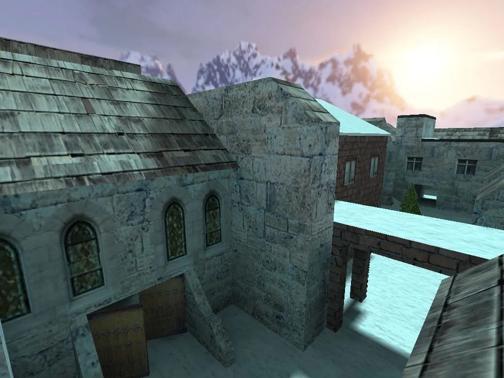Скачать Карта de_december для CS 1.6: точки, баланс сторон, оптимизация wpoly/epoly и .nav для ботов - Скриншот
