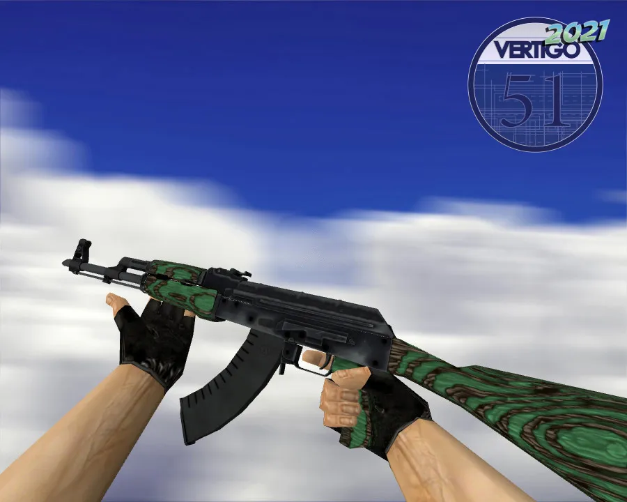 Скачать AK-47 | Зелёный глянец для CS 1.6 - Модели оружия - Скриншот