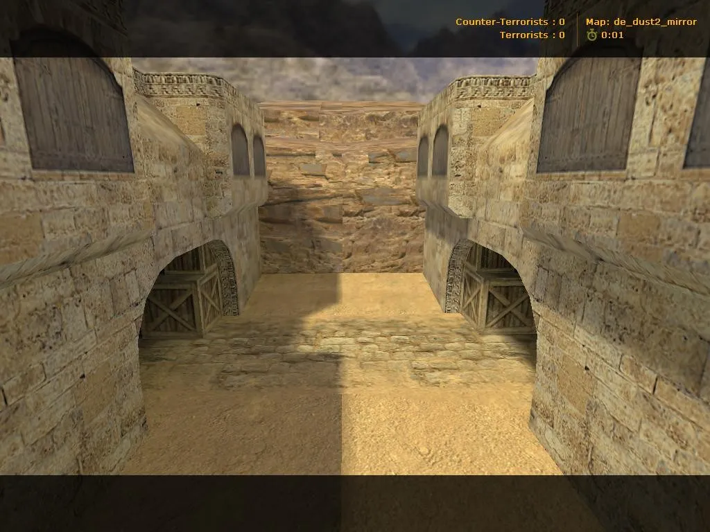 Скачать Карта de_dust2_mirror для CS 1.6: точки, раунды, .nav, оптимизация и баланс сторон - Скриншот