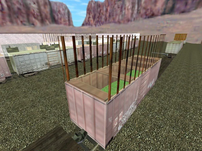 Скачать deathrun_terrortrain для CS 1.6: карта с ловушками, раундами и маршрутом терроров, .nav, балансом и оптимизацией - Скриншот